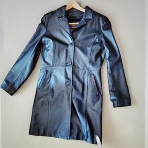 Sleek Black Leather Jacket for Women